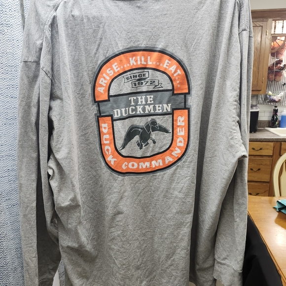Gray Long Sleeve Men's Shirt - Picture 4 of 4